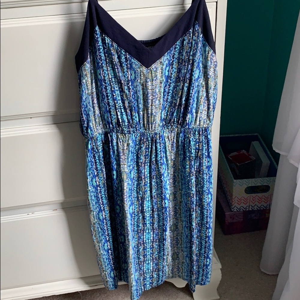 Patterned Blue Dress